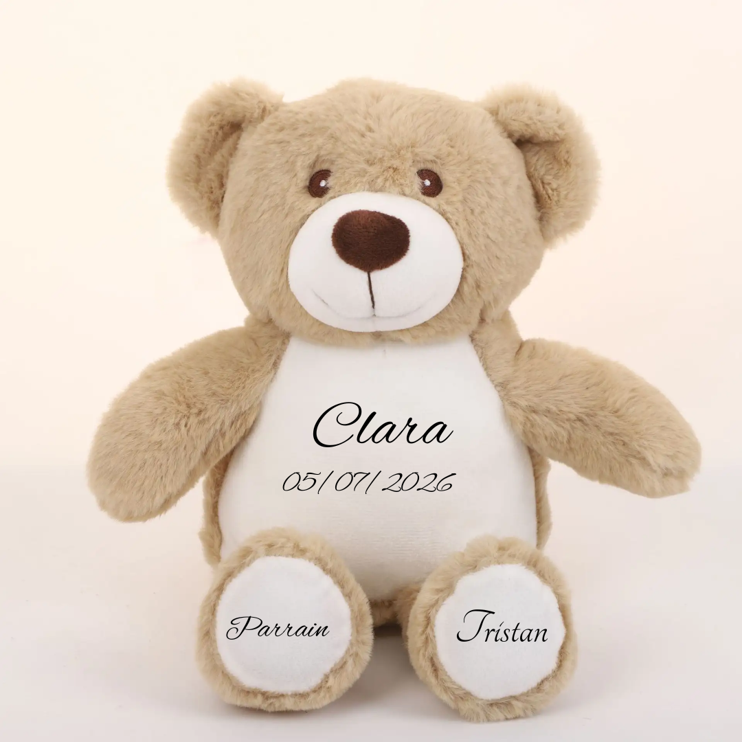 peluche personnalisée pour naissance
